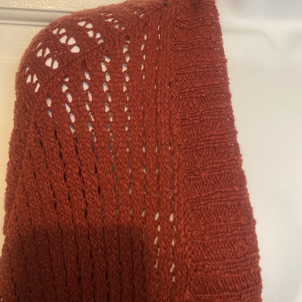 Torrid Open Stitch Cardigan Poncho Sweater Madden Brown - Picture 4 of 9